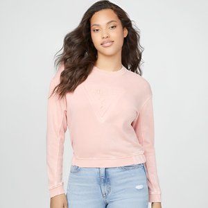 GUESS Women's Aiden Logo Pullover, Peach Rose, Size S